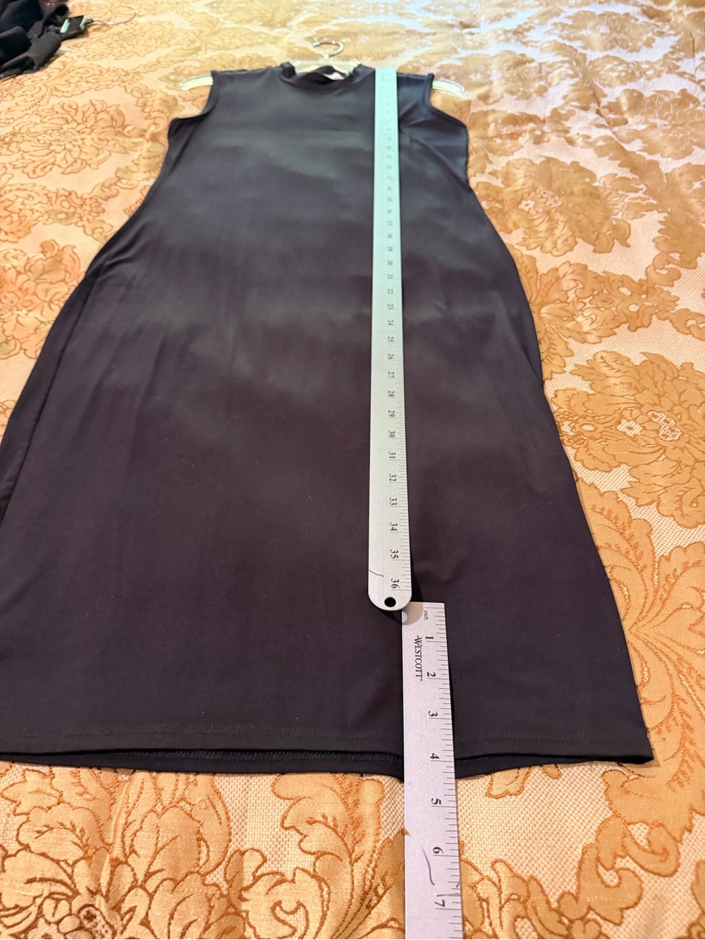 Thyme & Honey Black Mock Neck Mdi Stretch Knit Sheath Dress, Sleeveless, Sz S - Picture 14 of 15